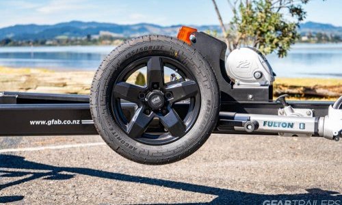 GFAB Alloy Single Black Jetski Trailer - spare wheel GFAB Alloy Single Black Jetski Trailer - spare wheel
