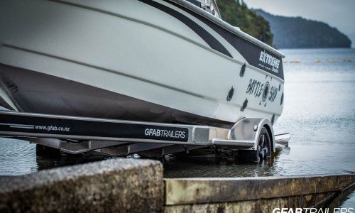 GFAB Alloy Small Boat Trailer - Launching Extreme 545 GFAB Alloy Small Boat Trailer - Launching Extreme 545